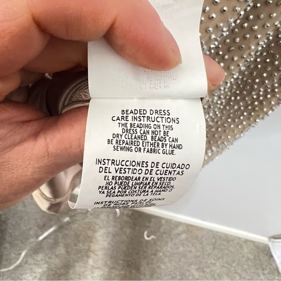 CACHE embellished nude dress, mini, sparkle size 4 - Picture 10 of 12